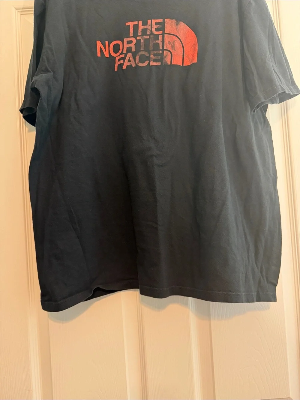 The North Face Black Short Sleeve Tee with Red Logo